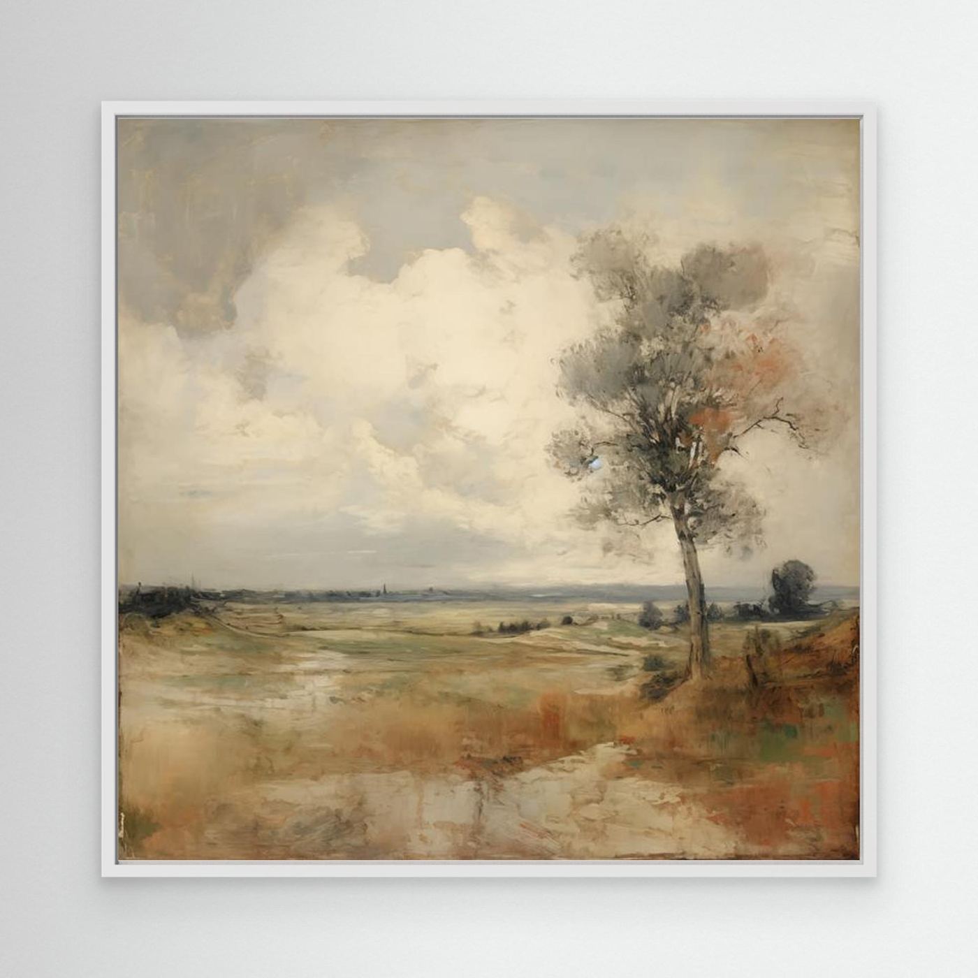 Soft Neutral Field Landscape | Canvas