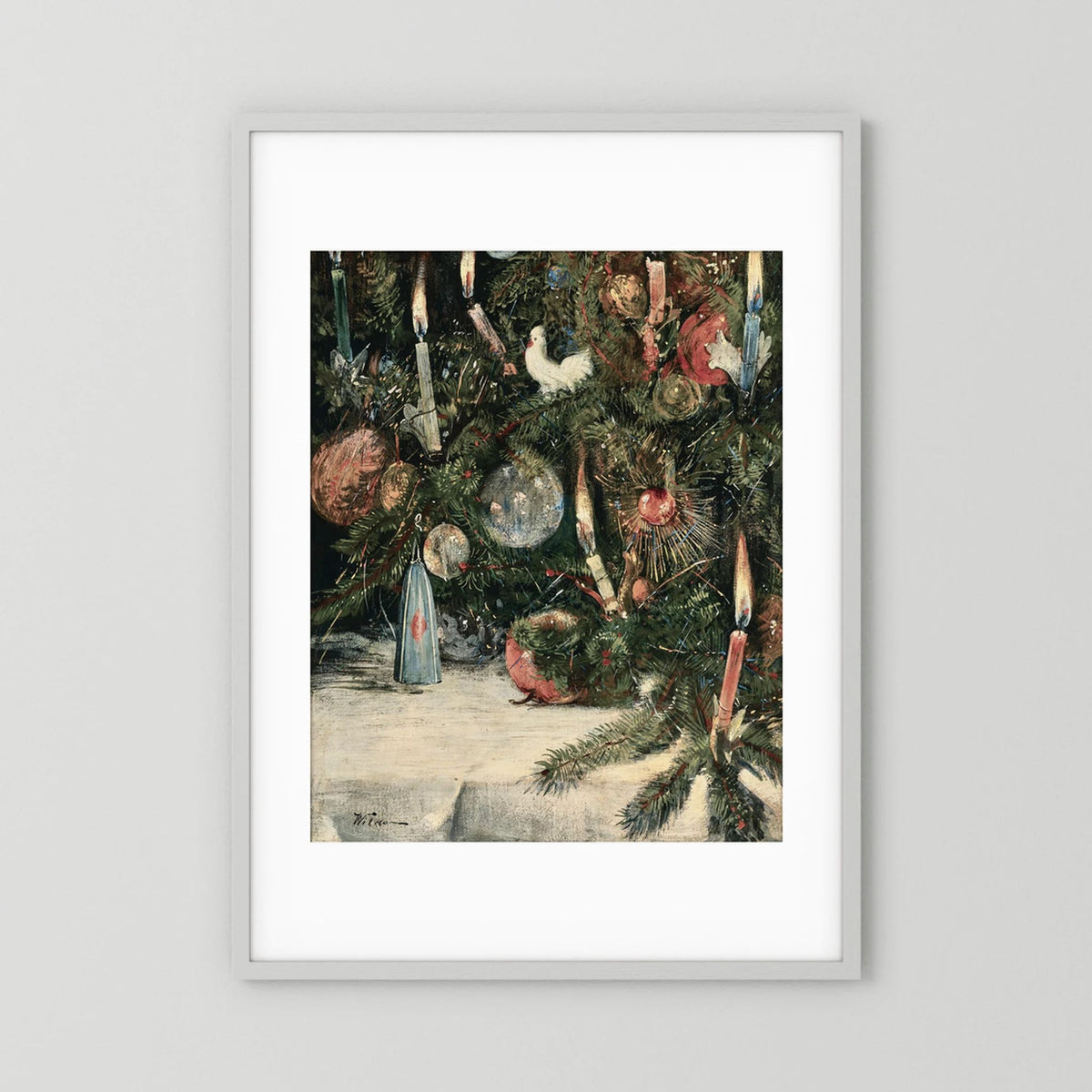 Vintage Christmas Tree Art Print