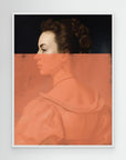 Altered Portrait of Woman Orange Modern Art by The Art Concept