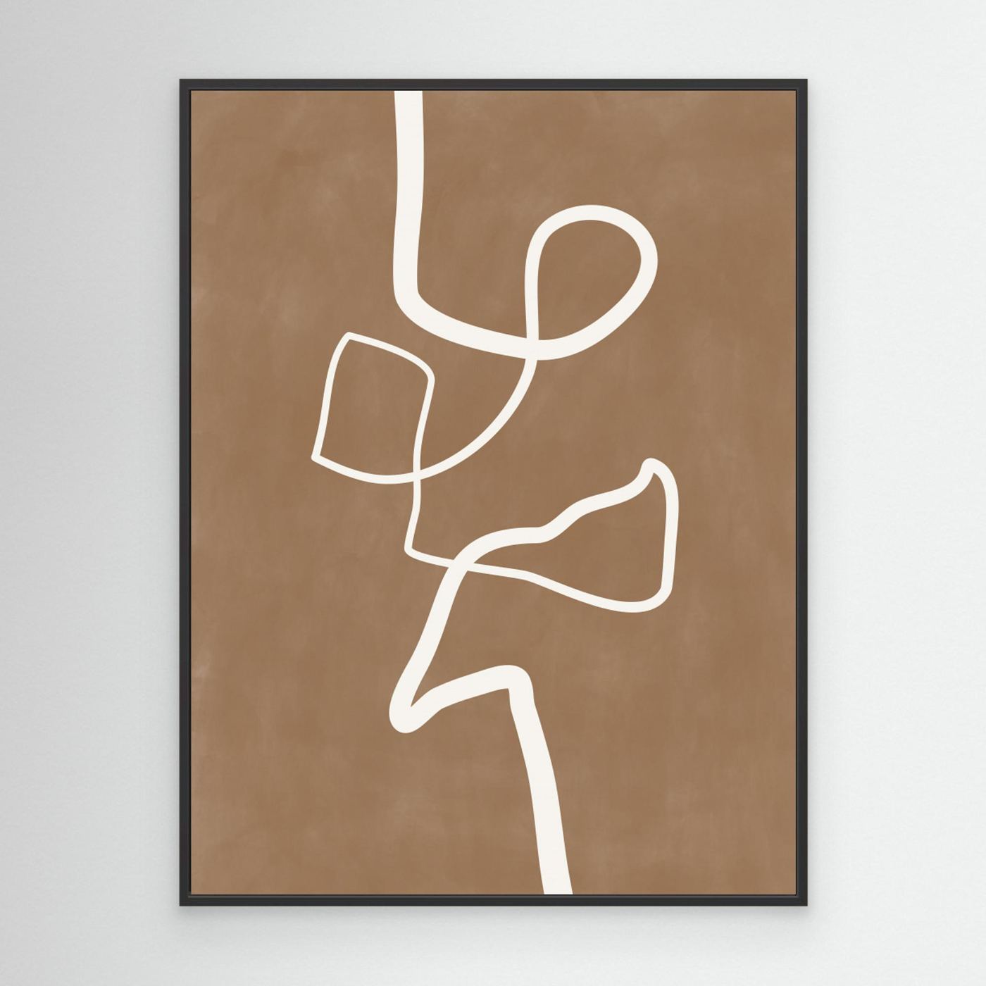 Brown Single Line Artwork by Elena Ristova