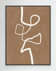 Brown Single Line Artwork by Elena Ristova