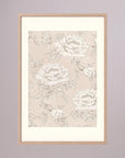 Blush Rose Wallpaper Pattern Vintage Wall Art Print Oak Nature Freja