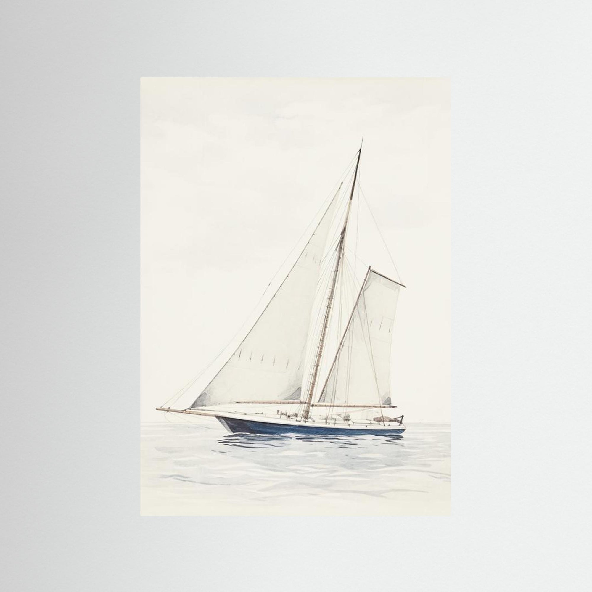 Sailboat Wall Art Print No Frame No border