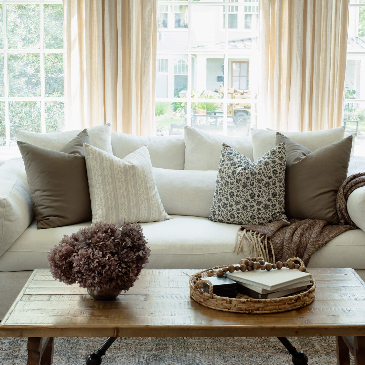 Celine Blue Floral Pillow Cover