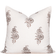 Marisol Floral Block Printed Pillow Cover | Brown