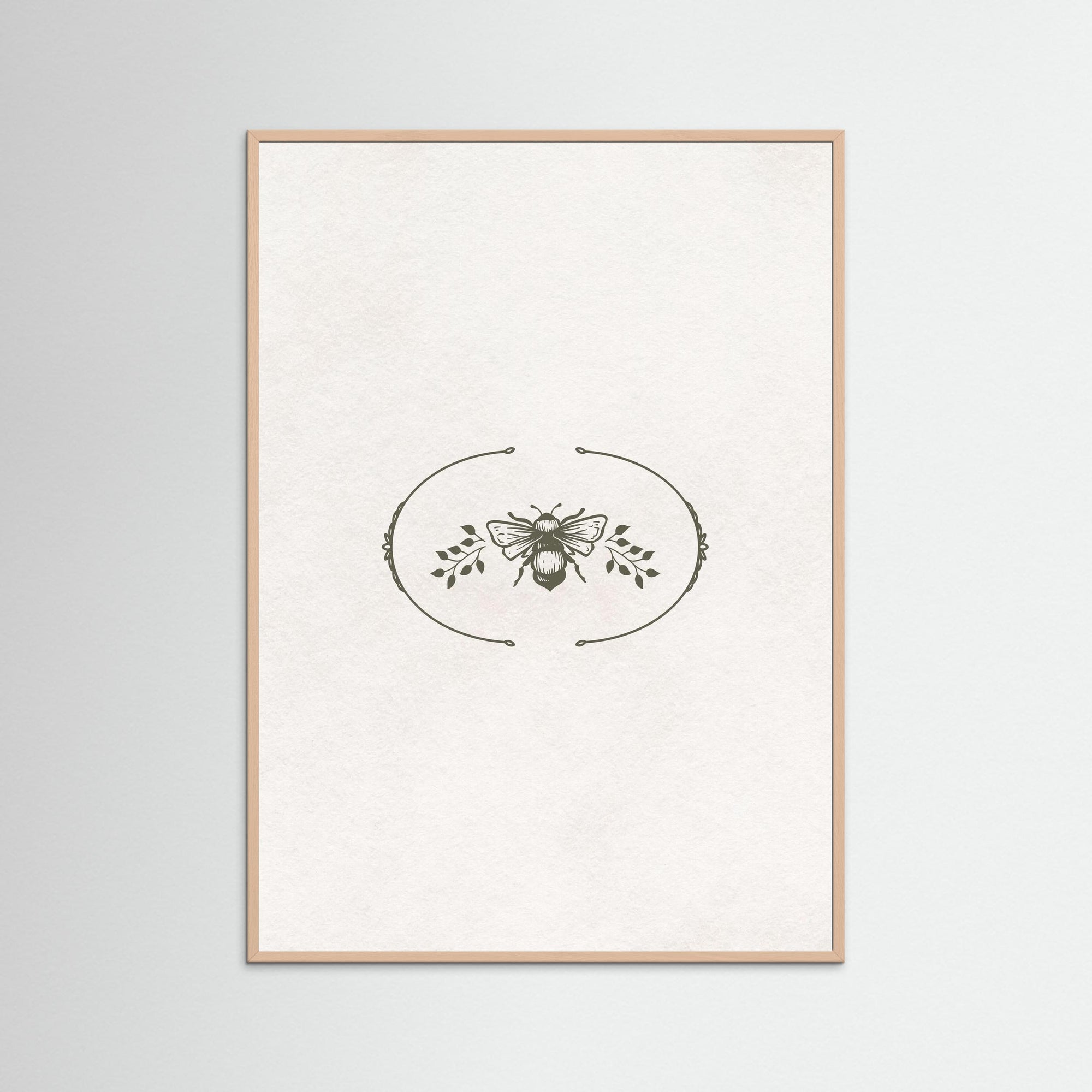 Vintage Bee Wall Art | Classic Botanical Illustration