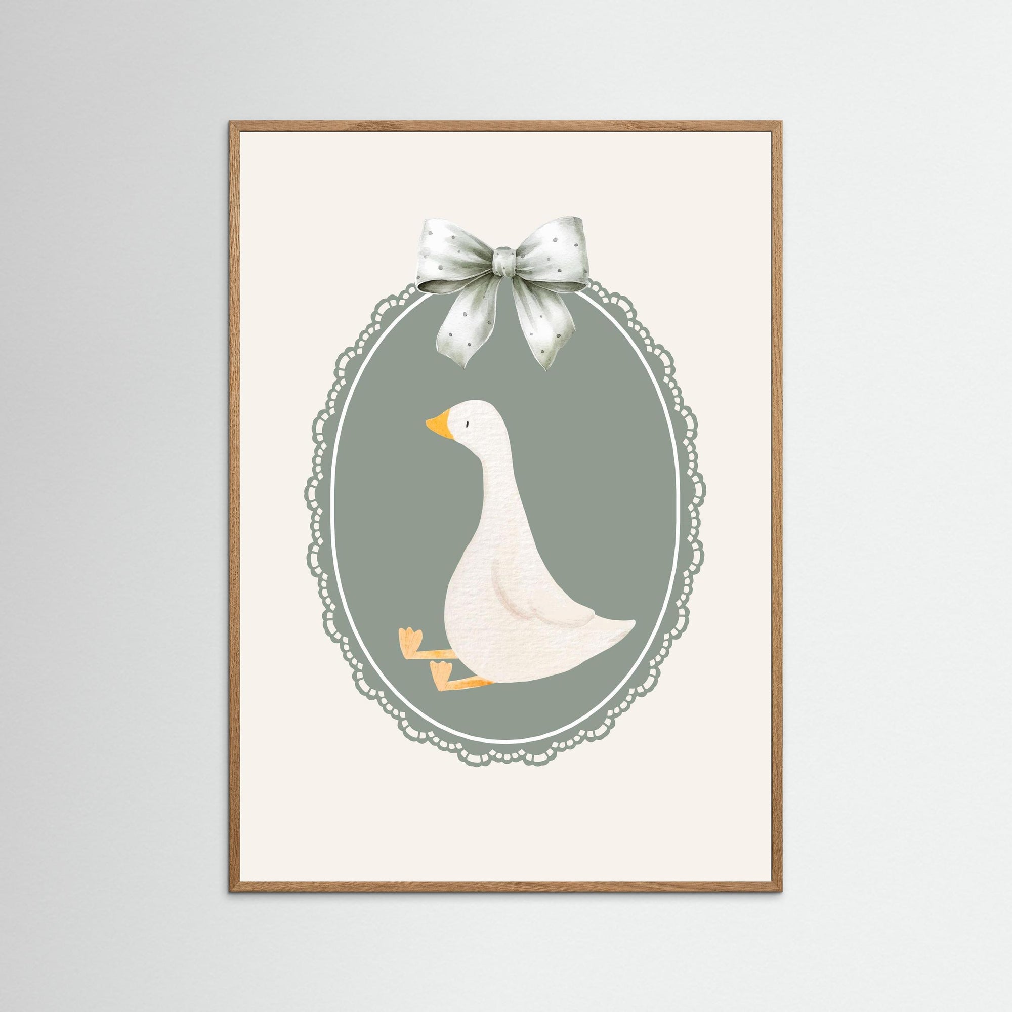 Goose Illustration | Children's Room Decor Oak Nature