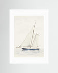 Sailboat Wall Art Print No Frame White