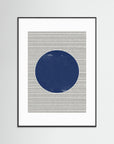 Watercolor Circle and Stripes by The Miuus Studio Black Wood White
