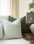 Amelie Soft Blue Floral Pillow Cover