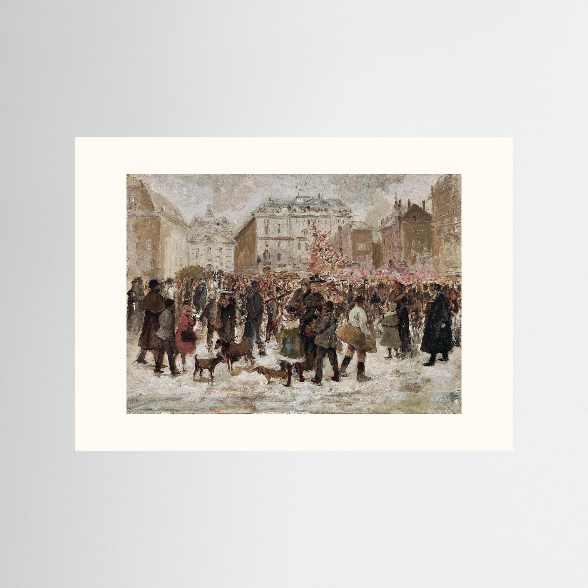 Vintage Parisian Street Scene Art Print No Frame Freja