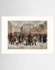 Vintage Parisian Street Scene Art Print No Frame Freja