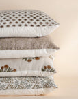 Claire Floral Block Printed Pillow Cover | Mustard