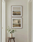 Soft Neutral Field Landscape Art Print