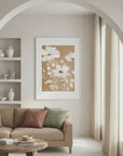Neutral White Flowers Floral Art Print