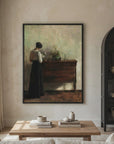 Lady Reading Canvas Print