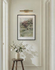 Antique Blossom Tree Field  Vintage Wall Art