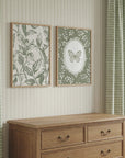 Botanical Green Leaves Art | Nursery & Kids Room Wall Art