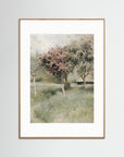 Antique Blossom Tree Field Vintage Wall Art Oak Nature White