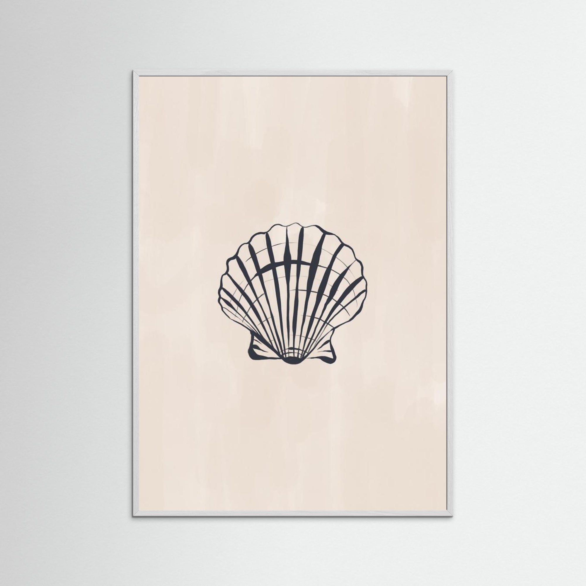 Seashell by Ivy Green Illustrations White Wood No border