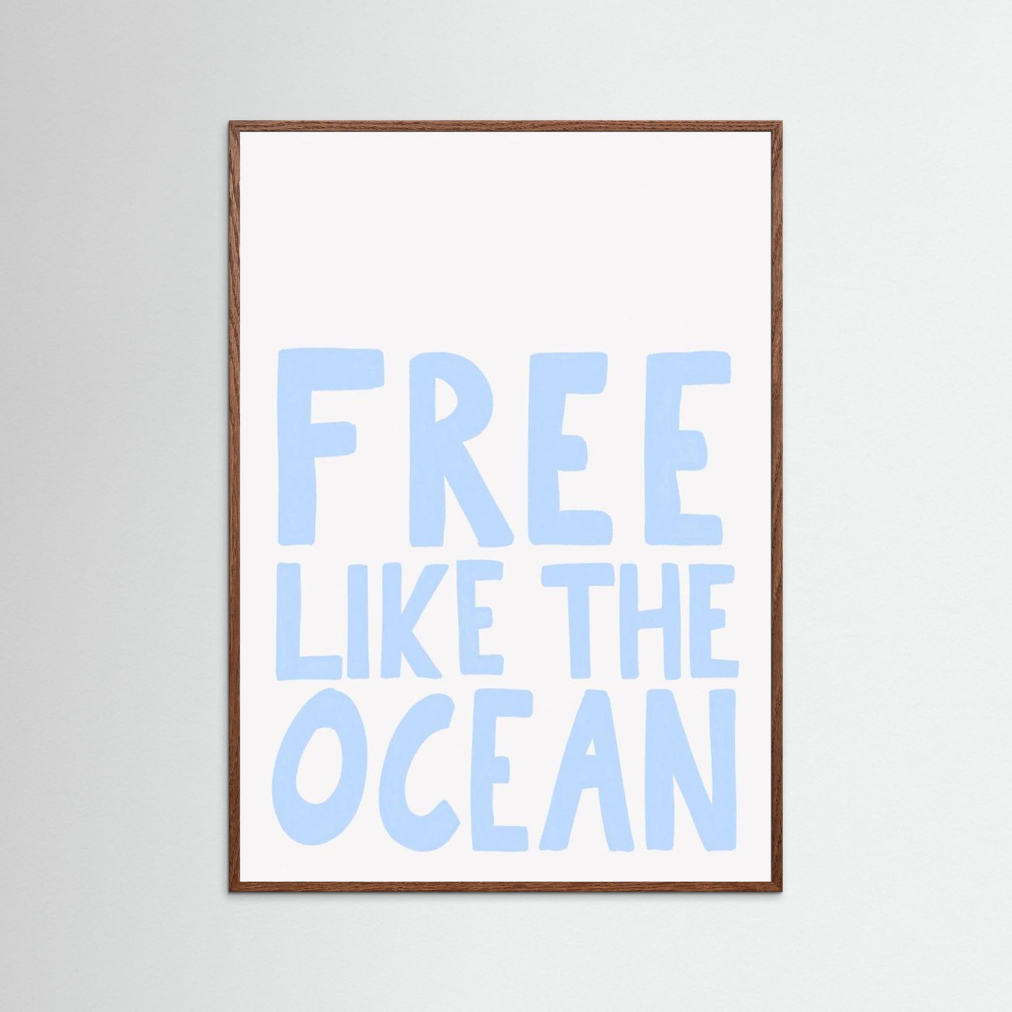 Free like the ocean by Athene Fritsch Oak Dark No border