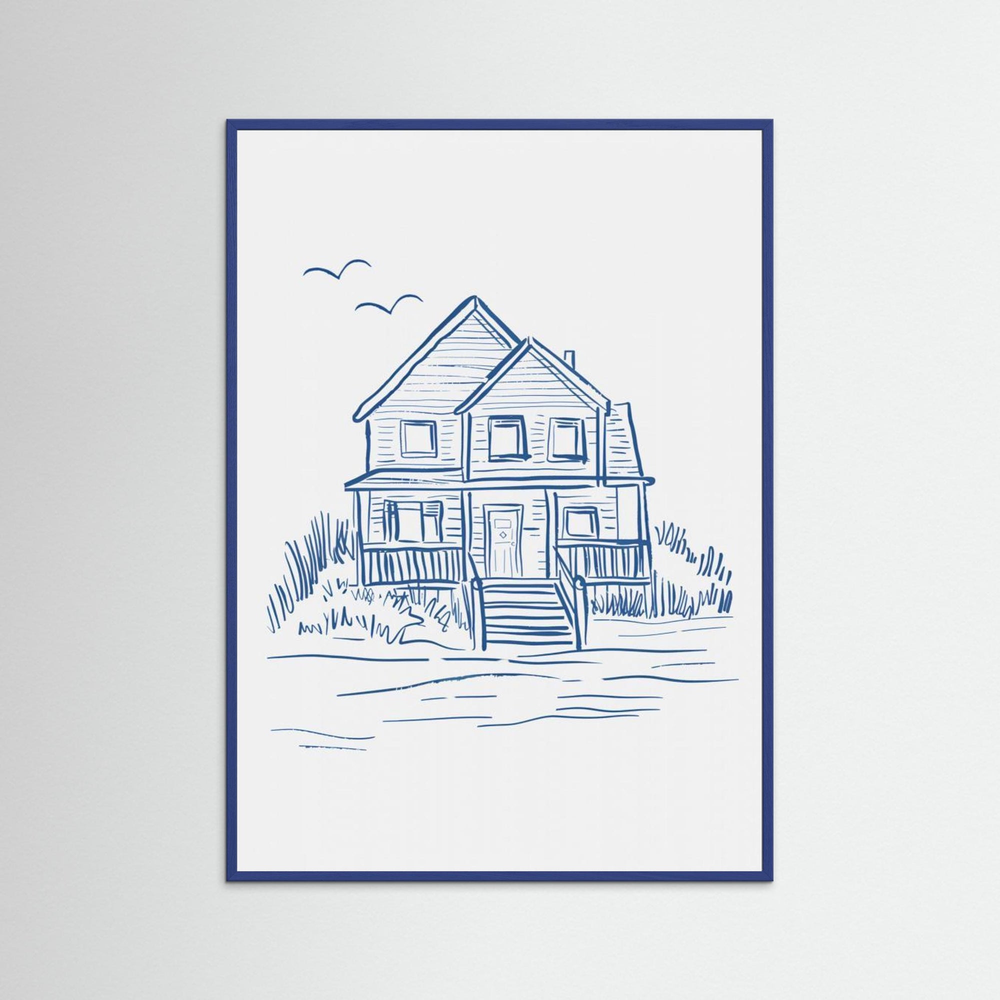 Nantucket Beachhouse by Jolly And Dash Blue Wood No border