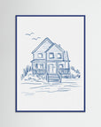 Nantucket Beachhouse by Jolly And Dash Blue Wood No border