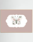 Butterfly Pink Art Print | Children's Room & Nursery Wall Art Rose Wood