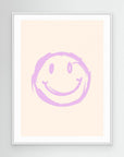 Purple Smiley by Rikke Løndager Boisen White