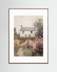 Rustic Cottage Landscape Fine Art Print Oak Dark White
