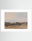 Vintage Pastoral Landscape Art Print No Frame White