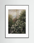 Botanical Blossoms Art Black Wood White