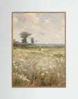 Countryside Field Landscape Art Print Oak Nature No border