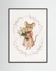 Sweet Mouse Wall Art | Kids Room & Nursery Decor Black Wood