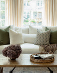 Willa Blue Floral Stripe Pillow Cover
