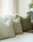 Sylvie Sage Green Floral Pillow Cover