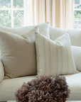 Faye Blue Vine Stripe Pillow Cover