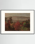 Fall Mountain Scenic Fine Art Print Black Wood Freja