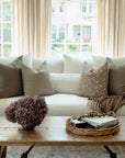 Clara Taupe Floral Pillow Cover