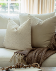 Mila Neutral Botanical Pillow Cover
