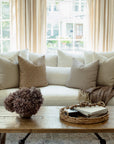 Elodie Taupe Gingham Pillow Cover