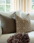 Madeleine Taupe Botanical Pillow Cover