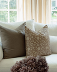 Leme Taupe Cotton Pillow Cover