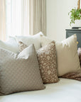 Simone Brown Floral Pillow Cover