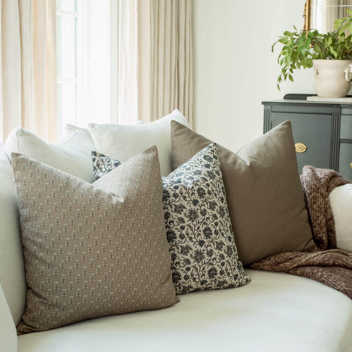 Henley Pillow Combination | Set of Three Pillow Covers