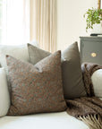 Odette Terracotta Botanical Pillow Cover
