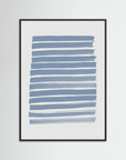 Blue Strokes by Pictufy Studio Black Wood No border