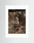Among the Wildflowers Art Print No Frame White