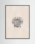 Seashell by Ivy Green Illustrations Black Wood No border