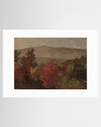 Fall Mountain Scenic Fine Art Print No Frame White